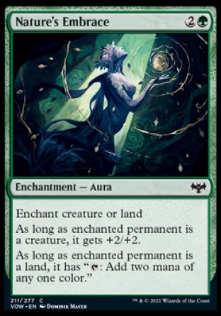 (211) Magic The Gathering Innistrad: Crimson Vow Single: Nature's Embrace Holo Common