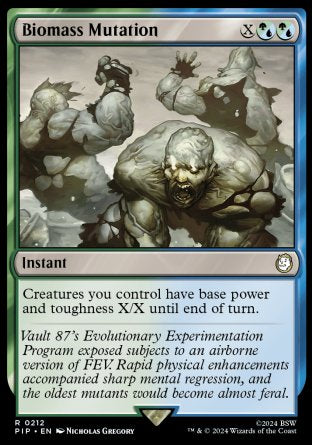 (212) Magic The Gathering Universes Beyond: Fallout Single: Biomass Mutation Holo Rare