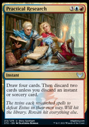 (212) Magic The Gathering Strixhaven: School of Mages Single: Practical Research Holo Uncommon