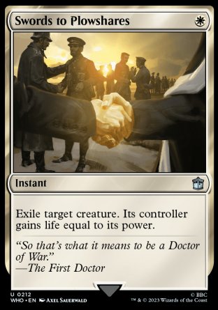 (212) Magic The Gathering Universes Beyond: Doctor Who Single: Swords to Plowshares Holo Uncommon