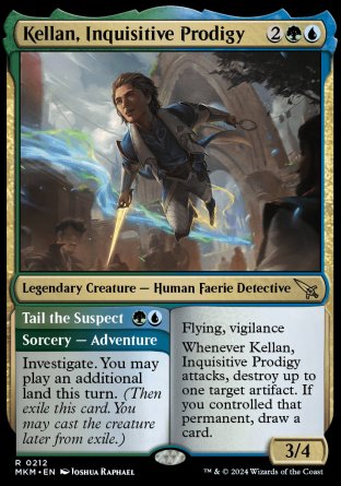 (212) Magic The Gathering Murders at Karlov Manor Single: Kellan, Inquisitive Prodigy // Tail the Suspect Rare