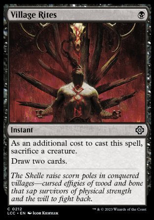 (212) Magic The Gathering Commander: The Lost Caverns of Ixalan Single: Village Rites Holo Common