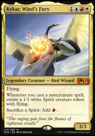 (212/280) Magic The Gathering Core 2020 Single: Kykar, Wind's Fury Holo Mythic