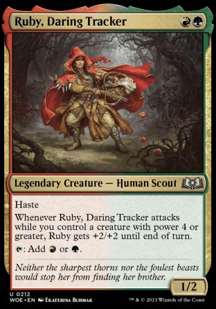 (212) Magic The Gathering Wilds of Eldraine Single: Ruby, Daring Tracker Holo Uncommon