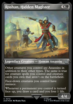 (212) Magic The Gathering Universes Beyond: Assassin's Creed: Extras Single: Roshan, Hidden Magister (V.2) Uncommon