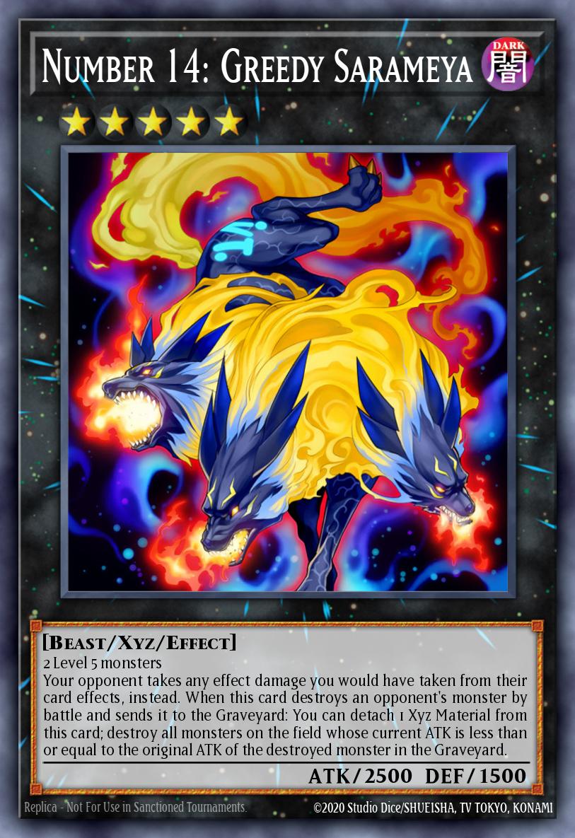 (017) YuGiOh TCG PGL2: Premium Gold 2 Single: Number 14: Greedy Sarameya Gold Secret Rare