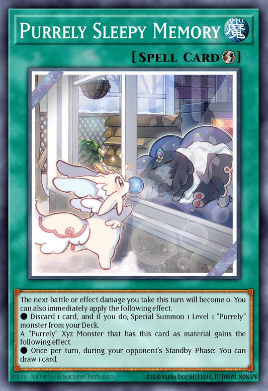 (198) YuGiOh TCG MP24: 25th Anniversary Tin: Dueling Mirrors Single: Purrely Sleepy Memory  Ultra Rare