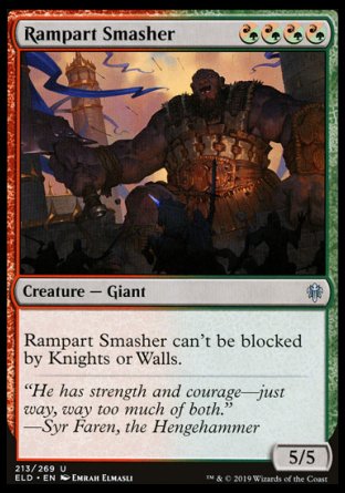 (213/269) Magic The Gathering Throne of Eldraine Single: Rampart Smasher Uncommon