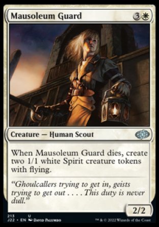 (213) Magic The Gathering Jumpstart 2022 Single: Mausoleum Guard Holo Uncommon