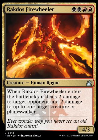 (213) Magic The Gathering Ravnica Remastered Single: Rakdos Firewheeler Holo Uncommon