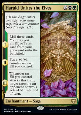 (213/285) Magic The Gathering Kaldheim Single: Harald Unites the Elves Rare