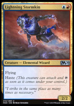 (213/280) Magic The Gathering Core 2020 Single: Lightning Stormkin Holo Uncommon