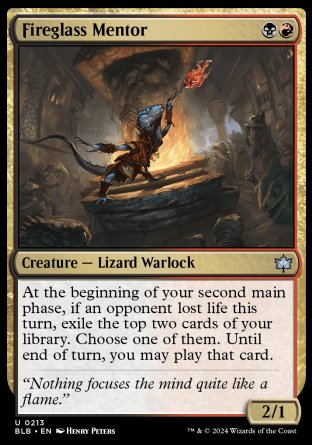 (213) Magic The Gathering Bloomburrow Single: Fireglass Mentor Holo Uncommon