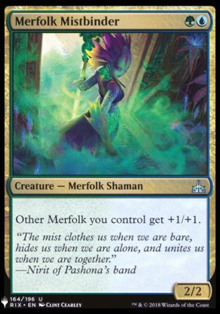 (164) Magic The Gathering The List Single: Merfolk Mistbinder Uncommon