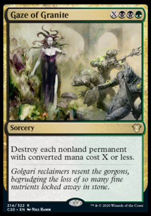 (214/322) Magic The Gathering Commander: Ikoria Single: Gaze of Granite Rare