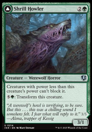 (214) Magic The Gathering Innistrad Remastered Single: Shrill Howler / Howling Chorus Holo Uncommon