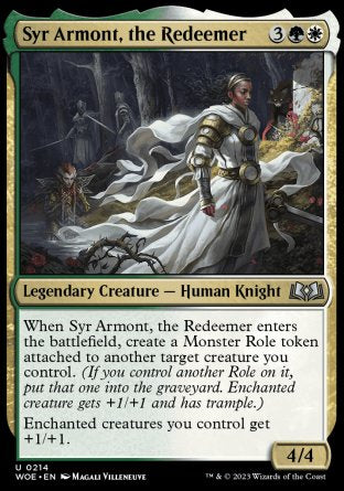 (214) Magic The Gathering Wilds of Eldraine Single: Syr Armont, the Redeemer Holo Uncommon