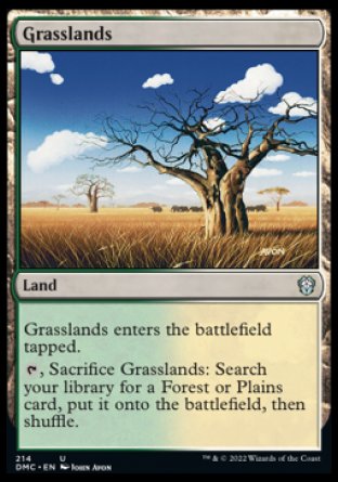 (214) Magic The Gathering Commander: Dominaria United Single: Grasslands Holo Uncommon