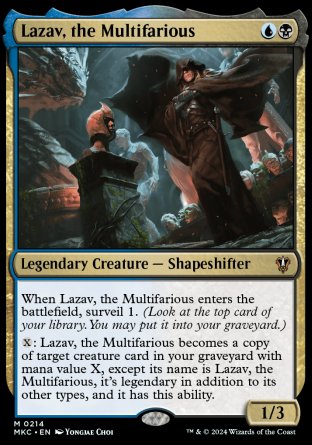(214) Magic The Gathering Commander: Murders at Karlov Manor Single: Lazav, the Multifarious Mythic