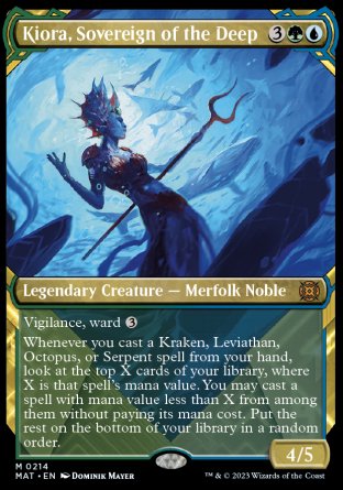 (214) Magic The Gathering March of the Machine: The Aftermath: Extras Single: Kiora, Sovereign of the Deep (V.4) Holo Mythic