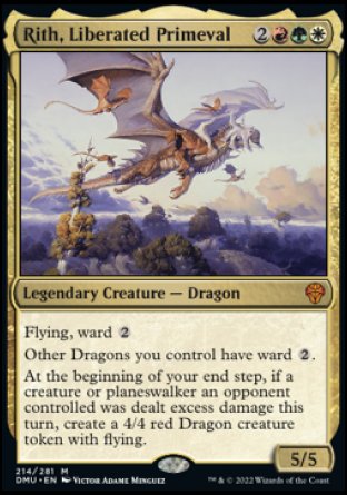 (214) Magic The Gathering Dominaria United Single: Rith, Liberated Primeval Holo Mythic