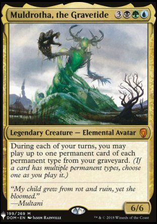 (199) Magic The Gathering The List Single: Muldrotha, the Gravetide Mythic