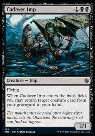 (215) Magic The Gathering Jumpstart Single: Cadaver Imp Common