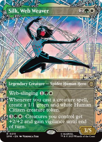 (215) Magic The Gathering Magic: The Gathering | Marvel's Spider-Man: Extras Single: Silk, Web Weaver Holo Rare