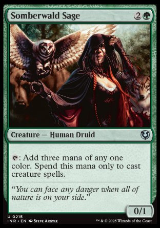 (215) Magic The Gathering Innistrad Remastered Single: Somberwald Sage Uncommon