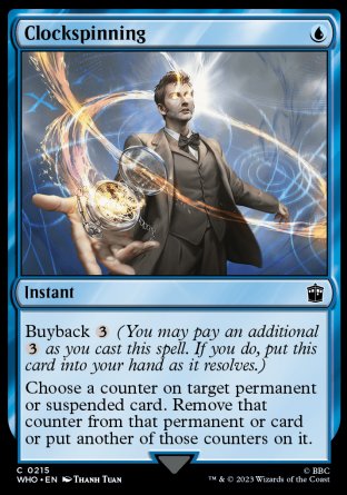 (215) Magic The Gathering Universes Beyond: Doctor Who Single: Clockspinning Holo Common