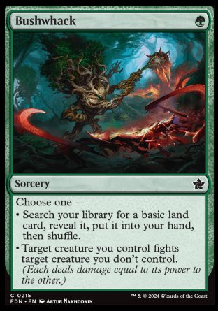 (215) Magic The Gathering Magic: The Gathering Foundations Single: Bushwhack Holo Common