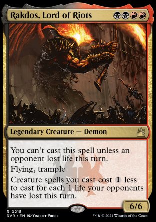 (215) Magic The Gathering Ravnica Remastered Single: Rakdos, Lord of Riots Holo Rare