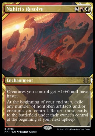 (216) Magic The Gathering March of the Machine: The Aftermath: Extras Single: Nahiri's Resolve (V.4) Holo Rare