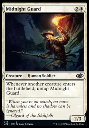 (216) Magic The Gathering Jumpstart 2022 Single: Midnight Guard Common