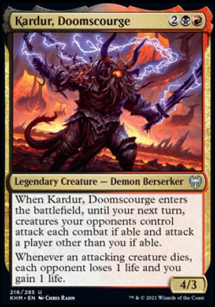 (216/285) Magic The Gathering Kaldheim Single: Kardur, Doomscourge Uncommon