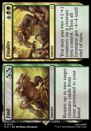 (216) Magic The Gathering Universes Beyond: Fallout Single: Find // Finality Rare