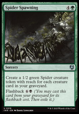(216) Magic The Gathering Innistrad Remastered Single: Spider Spawning Holo Uncommon