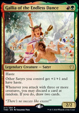 (217/254) Magic The Gathering Theros Beyond Death Single: Gallia of the Endless Dance Holo Rare