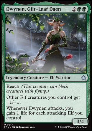 (217) Magic The Gathering Magic: The Gathering Foundations Single: Dwynen, Gilt-Leaf Daen Uncommon