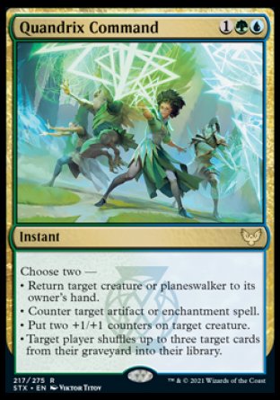 (217) Magic The Gathering Strixhaven: School of Mages Single: Quandrix Command Holo Rare