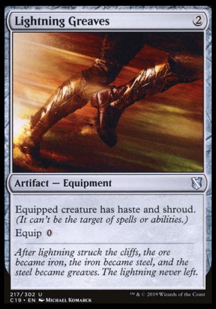 (217) Magic The Gathering Commander 2019 Single: Lightning Greaves Uncommon