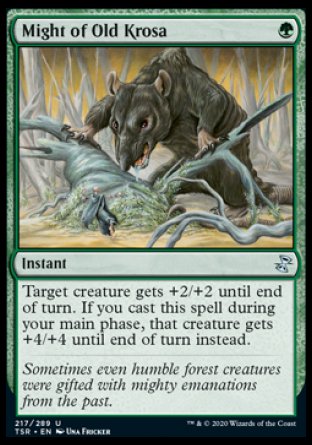 (217/289) Magic The Gathering Time Spiral Remastered Single: Might of Old Krosa Uncommon