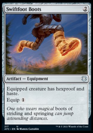 (217) Magic The Gathering Commander: Adventures in the Forgotten Realms Single: Swiftfoot Boots Uncommon