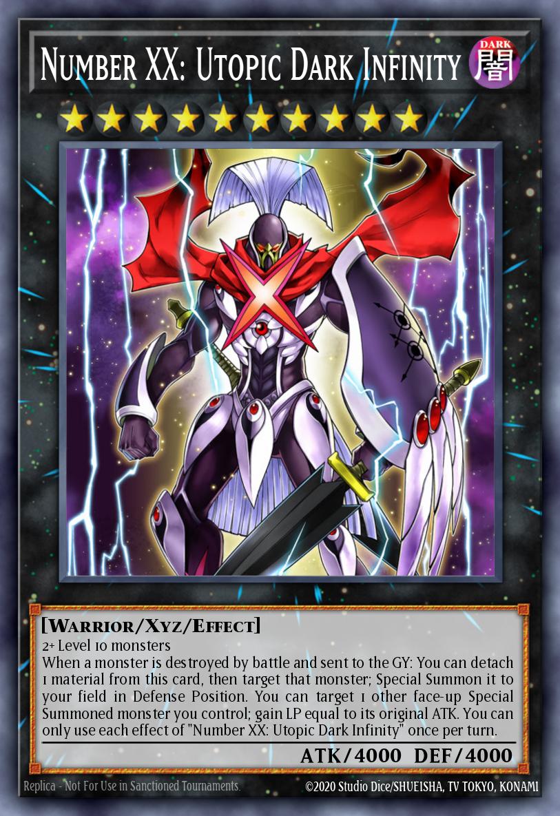 (094) YuGiOh TCG MP20: 2020 Tin of Lost Memories Mega Pack Single: Number XX: Utopic Dark Infinity Super Rare