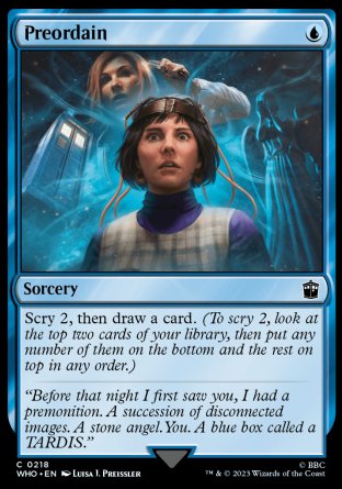 (218) Magic The Gathering Universes Beyond: Doctor Who Single: Preordain Holo Common