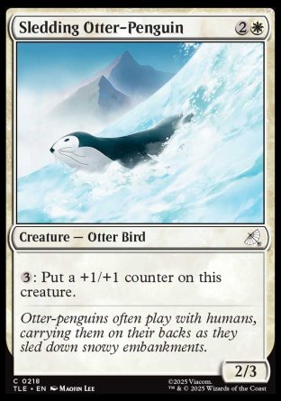 (218) Magic The Gathering Magic: The Gathering | Avatar: The Last Airbender: Eternal Single: Sledding Otter-Penguin (V.1) Holo Common