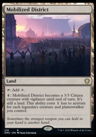 (218) Magic The Gathering Commander: Dominaria United Single: Mobilized District Rare