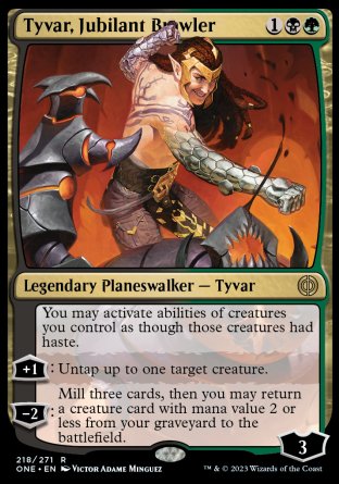 (218) Magic The Gathering Phyrexia: All Will Be One Single: Tyvar, Jubilant Brawler Rare