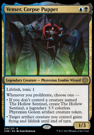 (219) Magic The Gathering Phyrexia: All Will Be One Single: Venser, Corpse Puppet Holo Rare