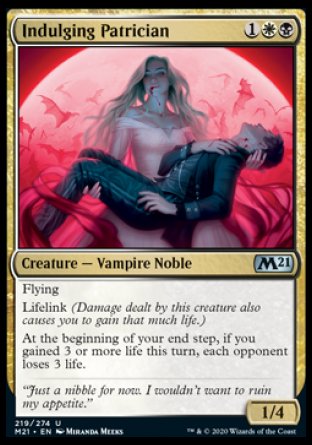 (219) Magic The Gathering Core 2021 Single: Indulging Patrician Uncommon